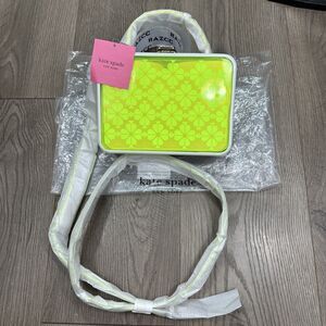 Kate Spade New York Yellow Vanity See Through Mini Top Handle Crossbody Bag NWT